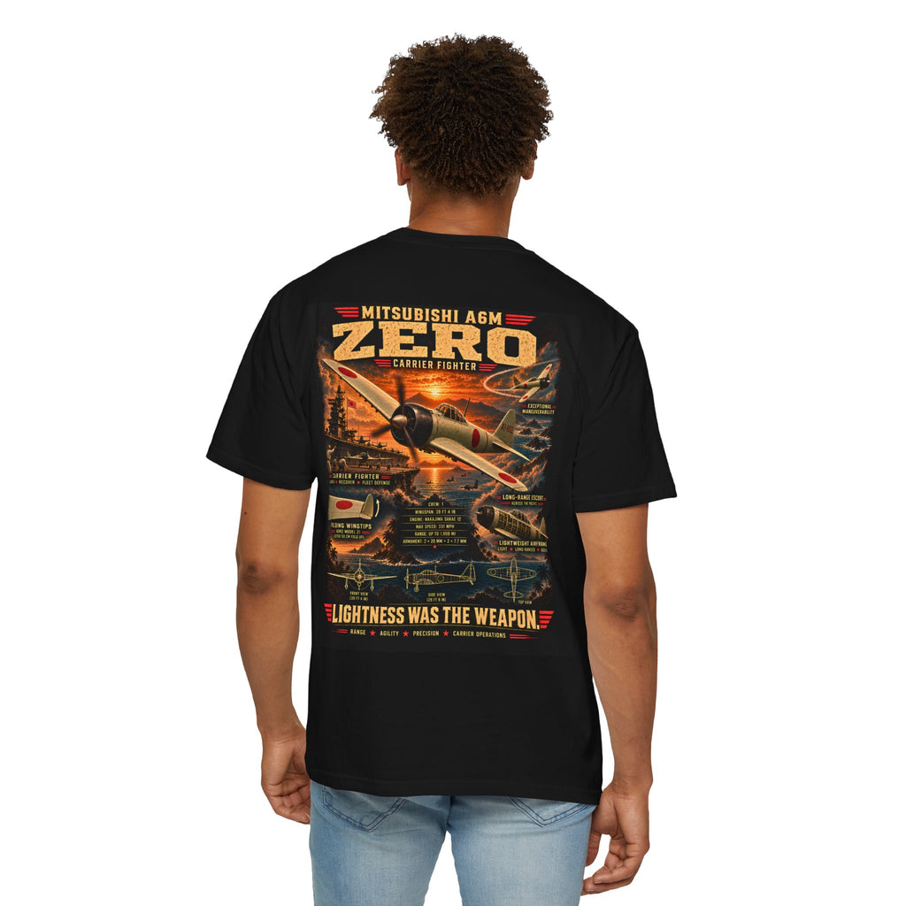 Mitsubishi A6M Zero Vintage Warplane T-shirt | Japanese Fighter Aircraft