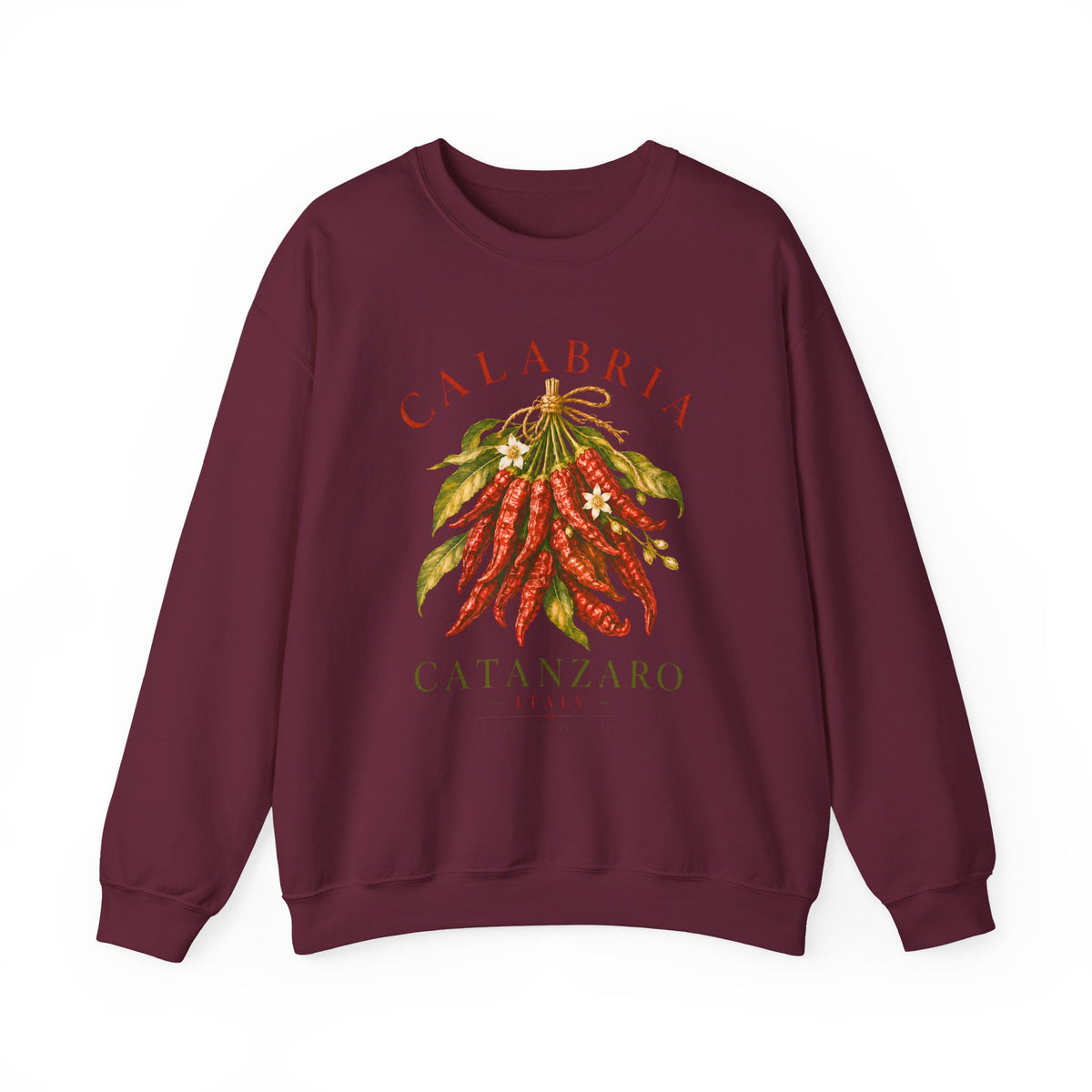 Calabria Catanzaro Sweatshirt, Vintage Italian Chili Pepper Crewneck, Italian Heritage Sweatshirt, Calabria Gift, Cozy Unisex Pullover