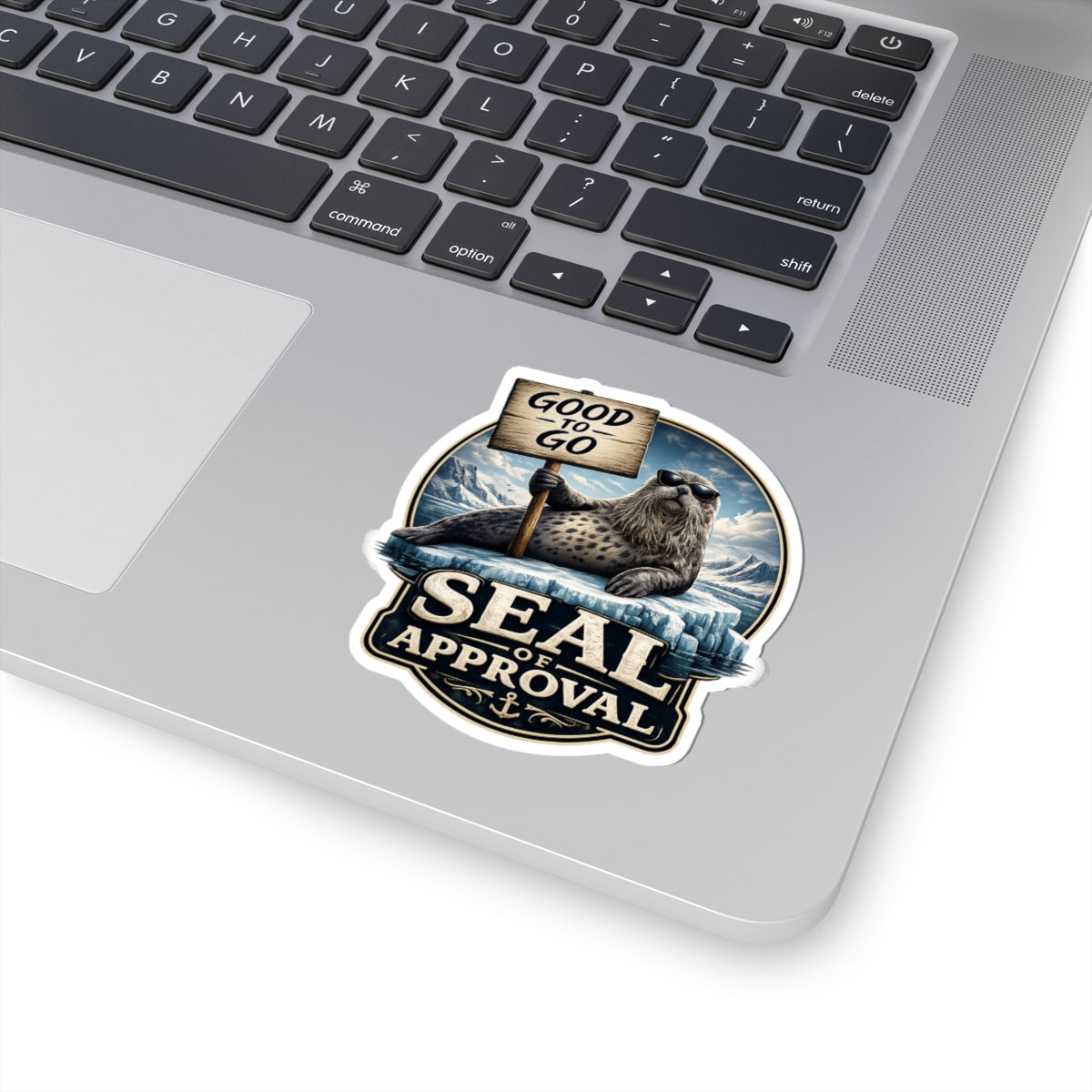 Seal Approval Sticker, Funny Seal Pun Vinyl Decal, Ocean Humor Laptop Sticker, Waterproof Animal Meme Sticker