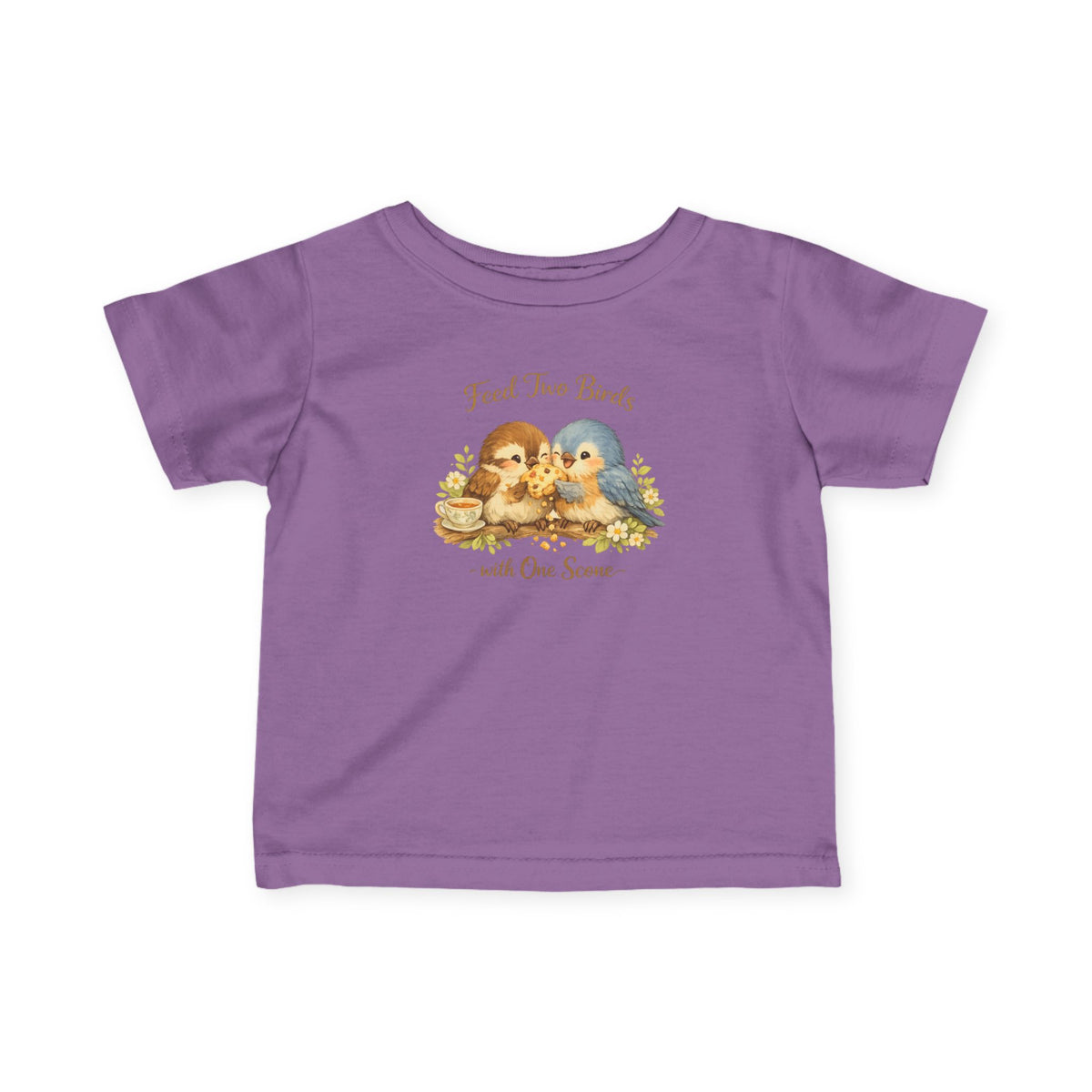 Feed Two Birds With One Scone Baby Shirt, Cottagecore Baby Tee, Cute Bird Infant Shirt, Funny Baby Gift, Newborn Outfit, Cozy Aesthetic Baby