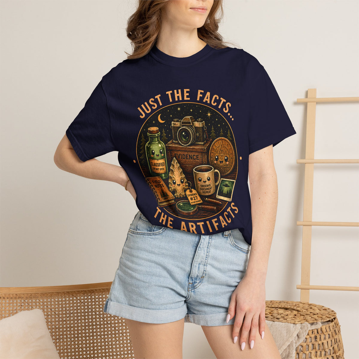 Just The Facts The Artifacts Cute Cryptid Investigator Shirt