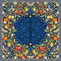 Botanical Pomegranate and Pear Pattern Mahjong Mat
