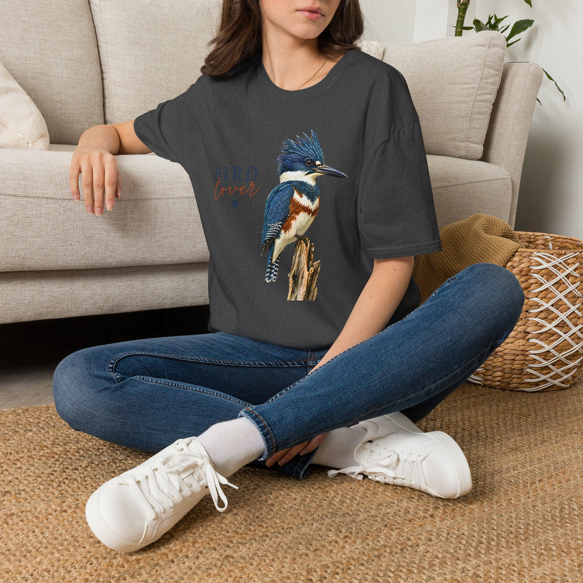 Belted Kingfisher Bird Lover Shirt, Birdwatching Tee, Nature Lover Gift, Gildan Softstyle
