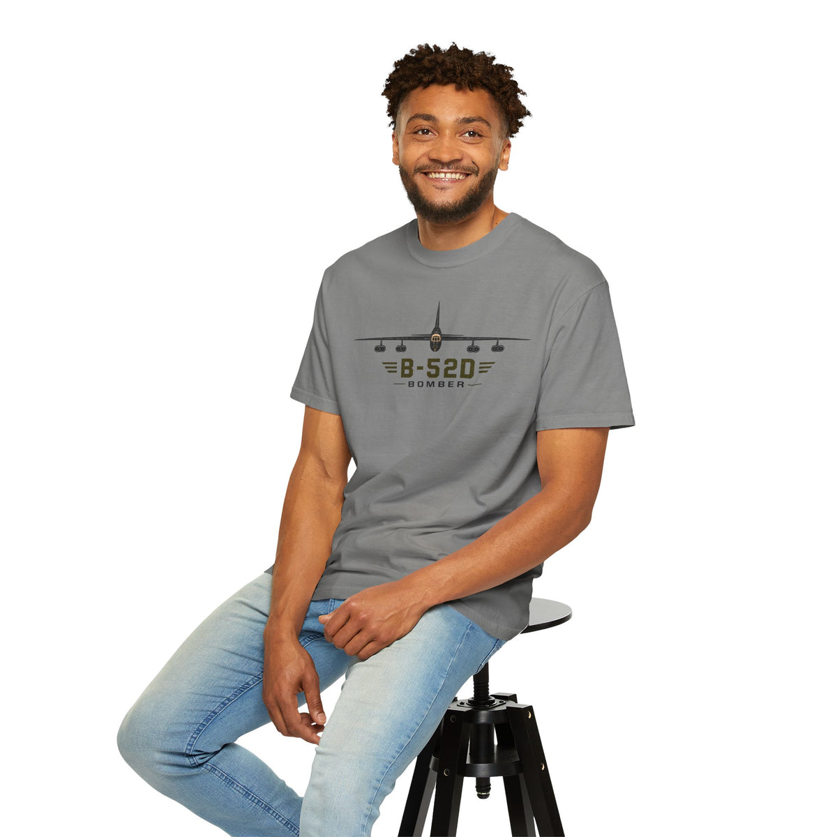 B-52D Bomber Shirt, Front View Aircraft Tee, Vintage Military Aviation T-Shirt, Air Force Veteran Gift, Comfort Colors 1717