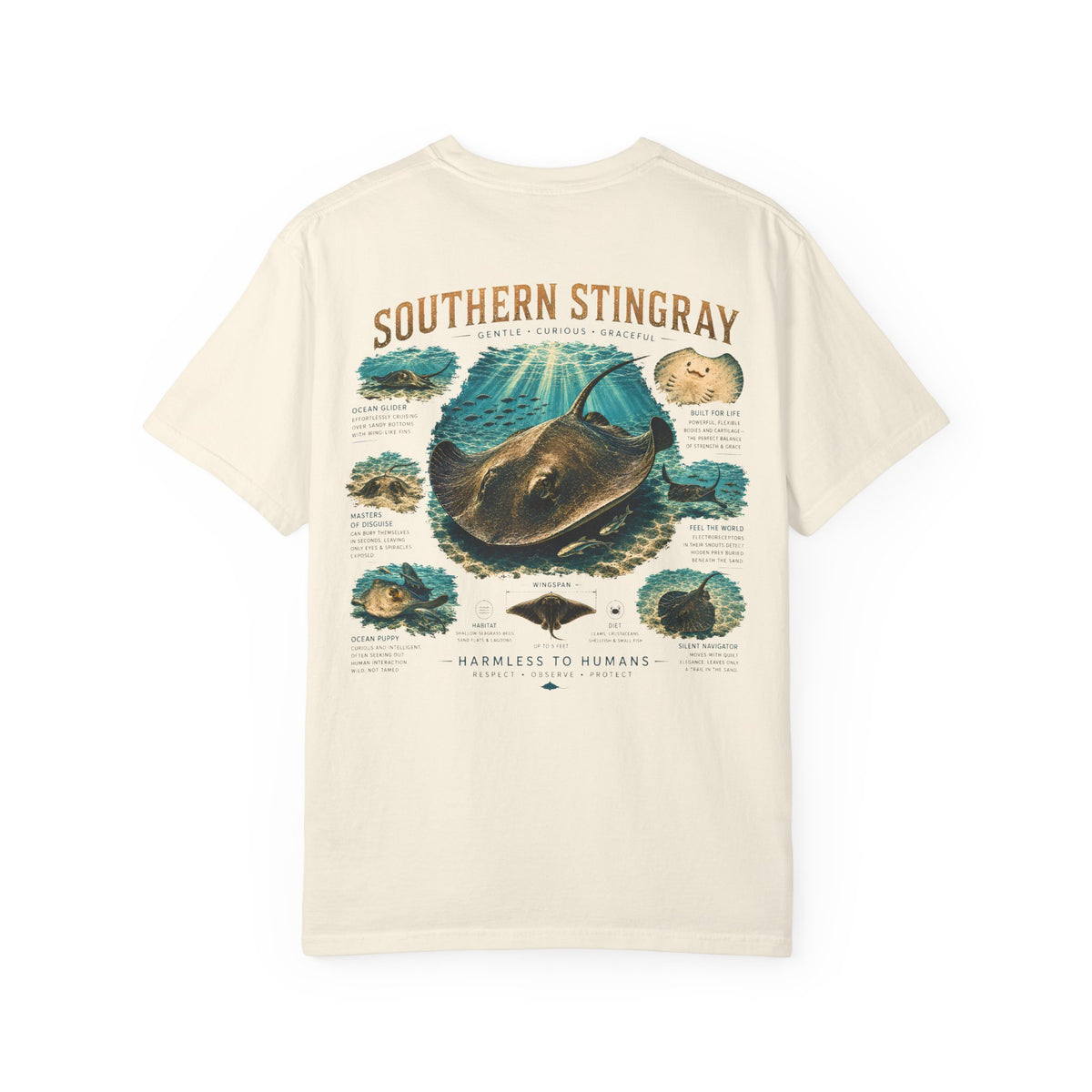 Southern Stingray Shirt | Ocean Puppy Tee | Stingray Lover Gift | Inspired by Cayman Encounters | Marine Life Graphic T-Shirt