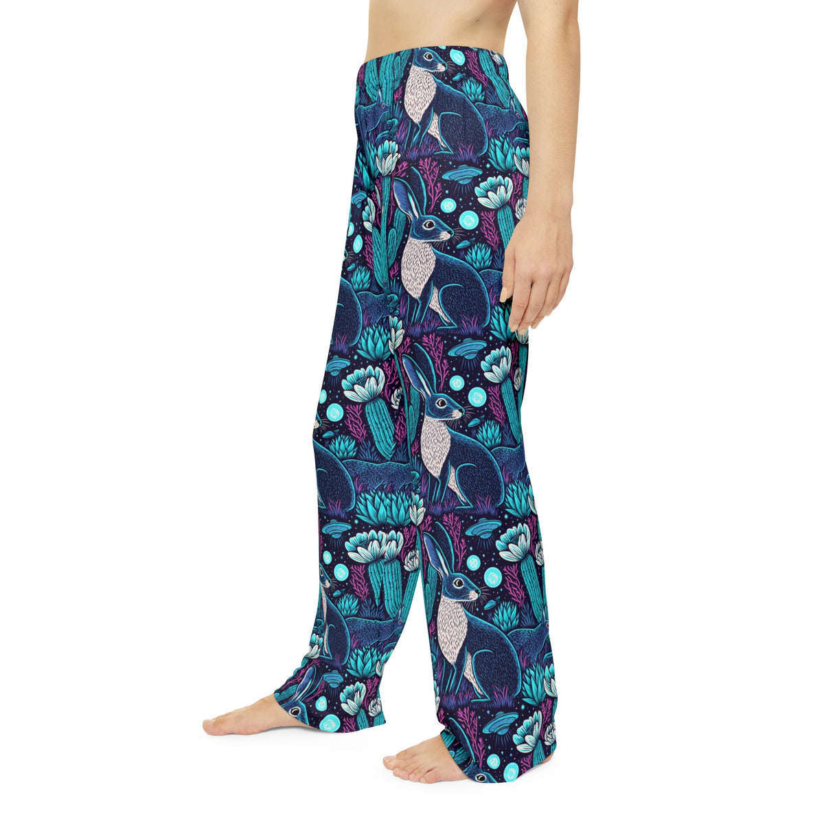 Neon Desert Night Pajama Pants | Jackrabbit UFO Cactus Print