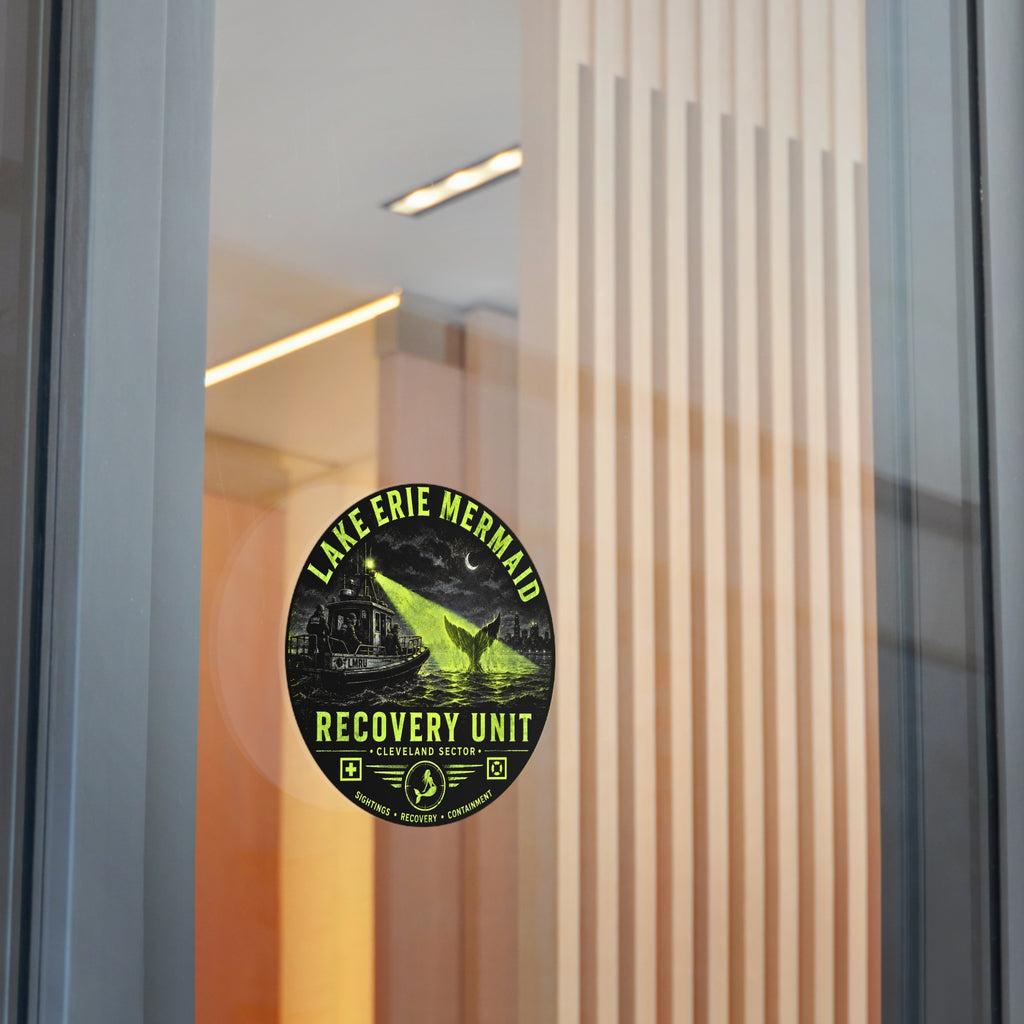 Lake Erie Mermaid Recovery Unit Sticker | Round Vinyl Sticker