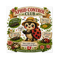 Aphid Control Club Square Sticker Lady Beetle Garden Vinyl Decal