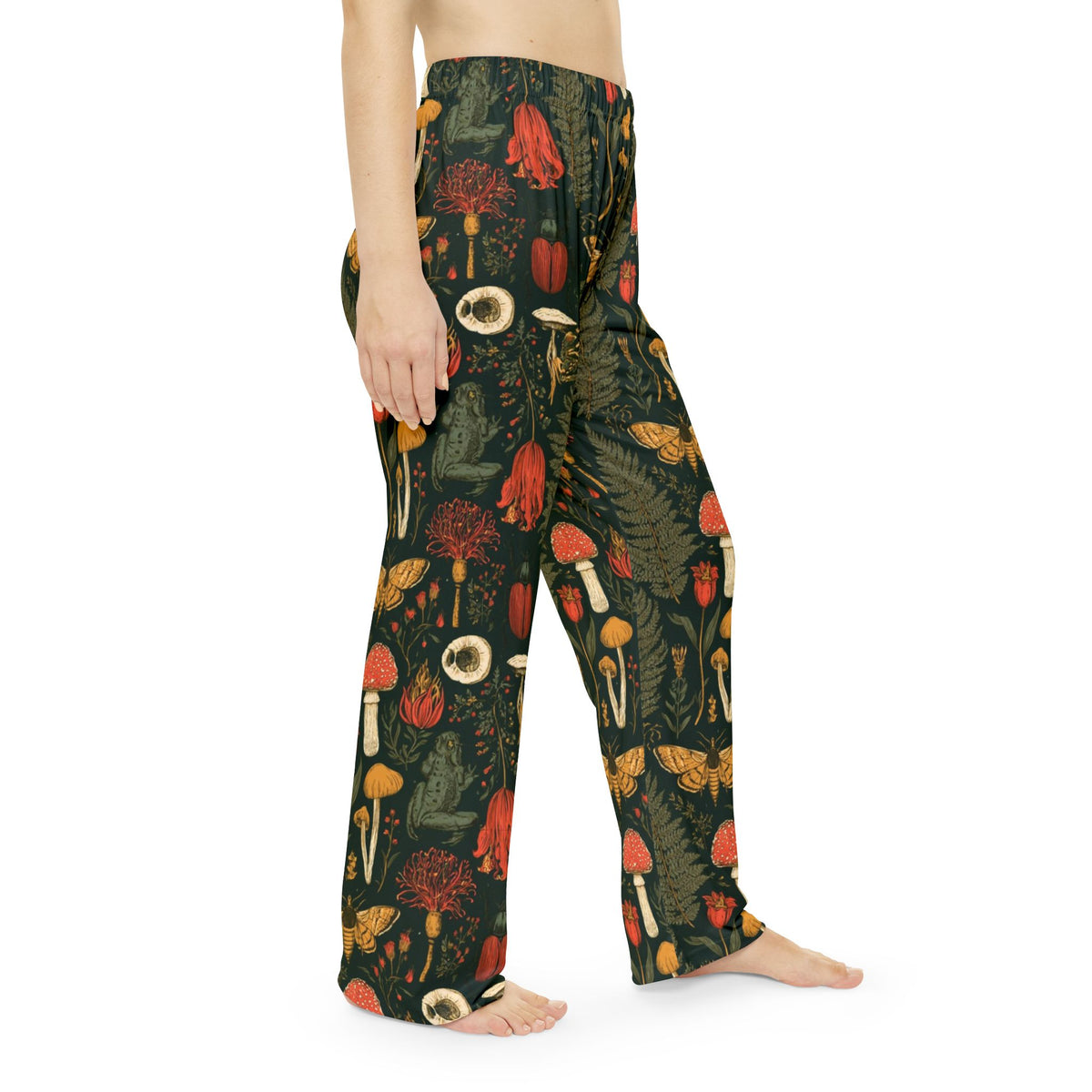 Cabinet of Curiosities Pajama Pants | Fern Moth & Mushroom Print