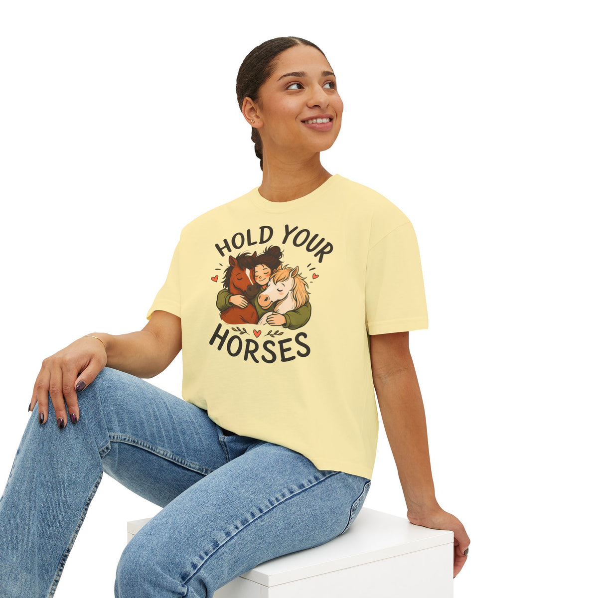 Hold Your Horses Tee | Cute Horse Illustration, Equestrian Shirt