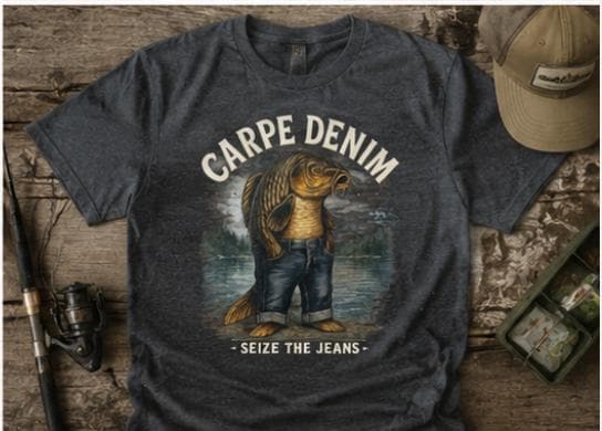 Carpe Denim Fish Graphic Tee
