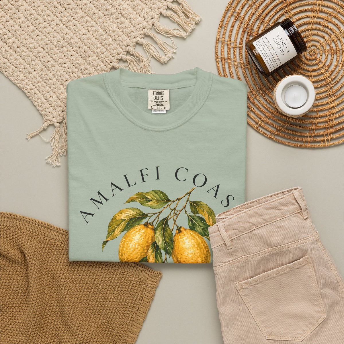 Amalfi Coast Lemon Branch T-shirt | Ravello Botanical Tee