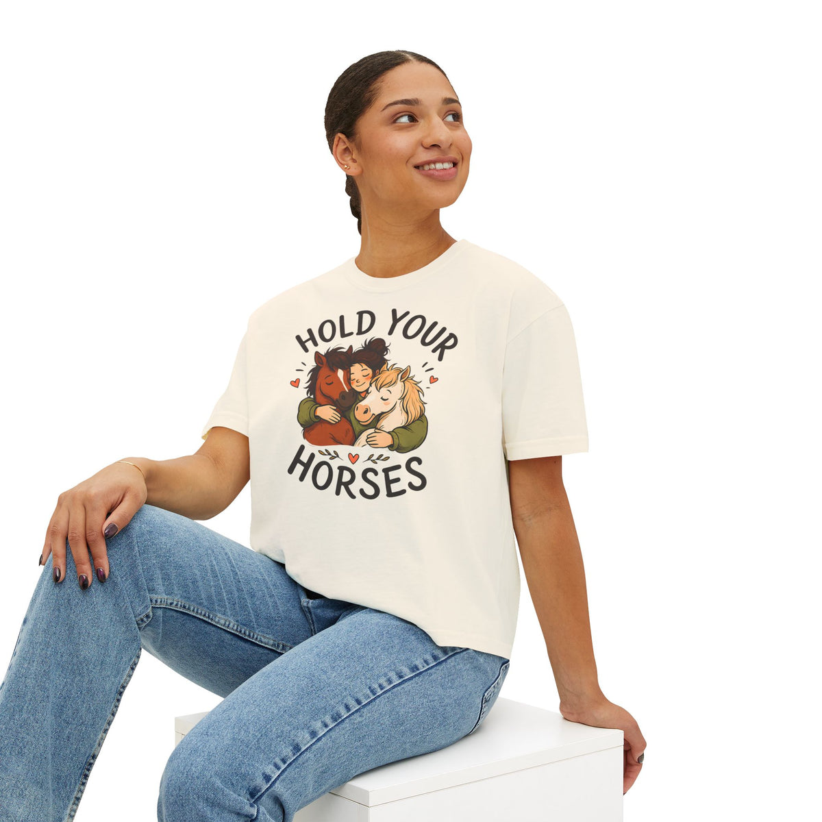 Hold Your Horses Tee | Cute Horse Illustration, Equestrian Shirt