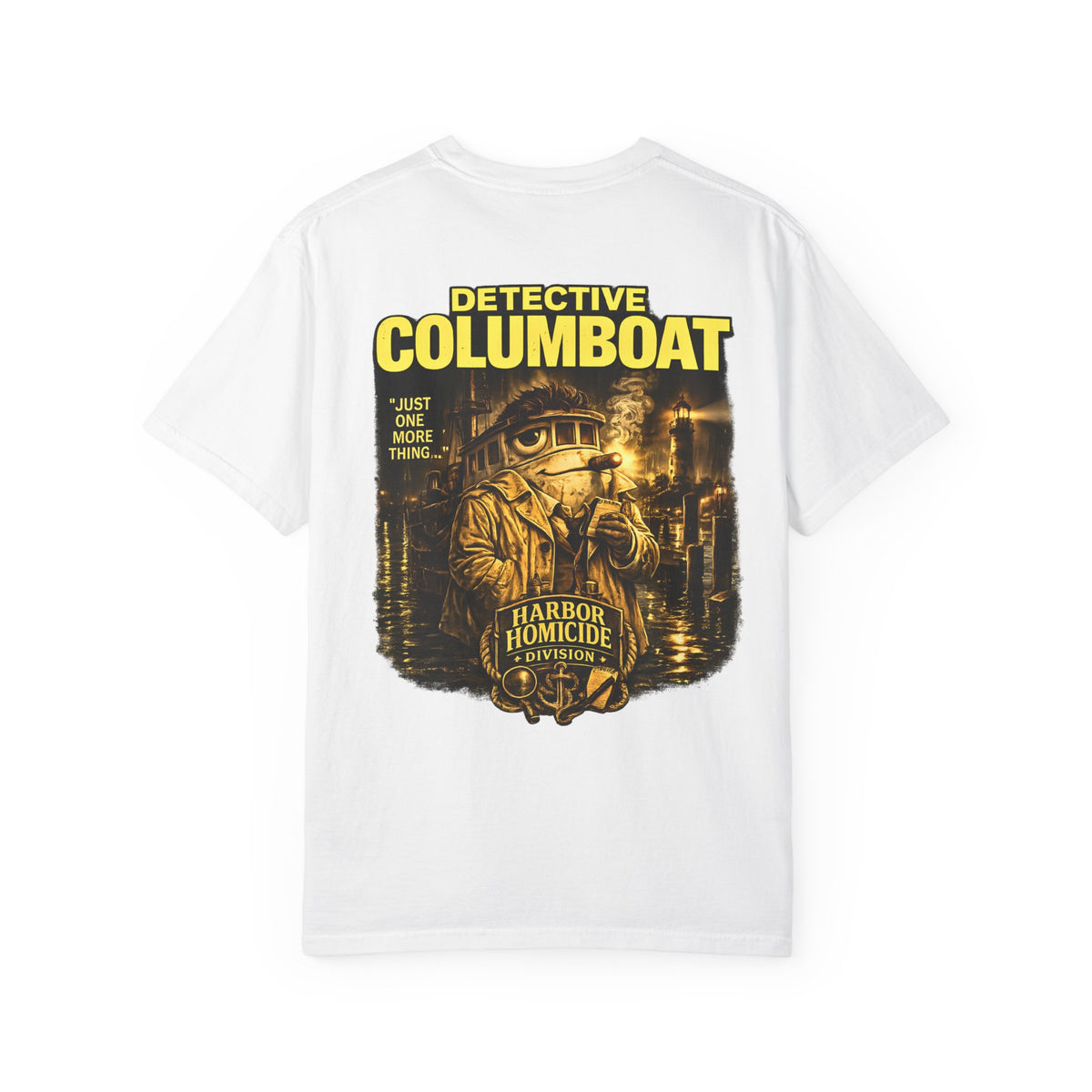 Detective Columboat Shirt Harbor Homicide Division Tee Just One More Thing Vintage Noir Marina Fishing Parody