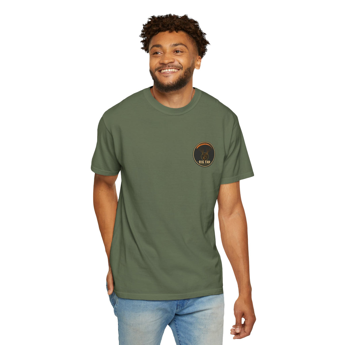 Big Fan Powered Paragliding Shirt, Paramotor Pilot Tee, Adventure Aviation Graphic, Front and Back Outdoor Shirt