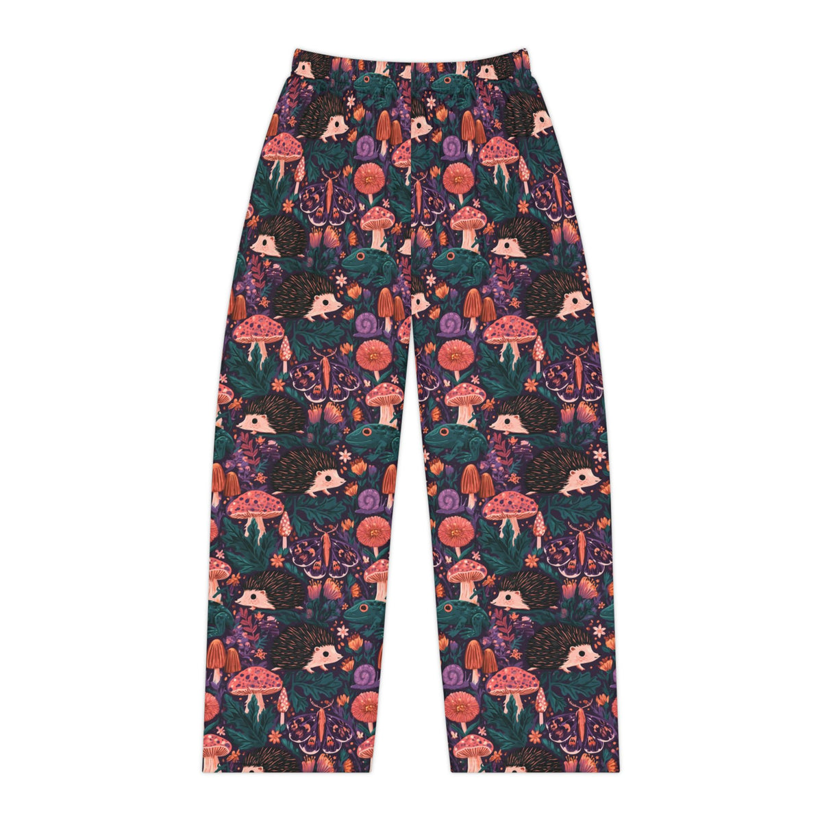 Midnight Garden Pajama Pants | Frogs Moths Hedgehog Floral