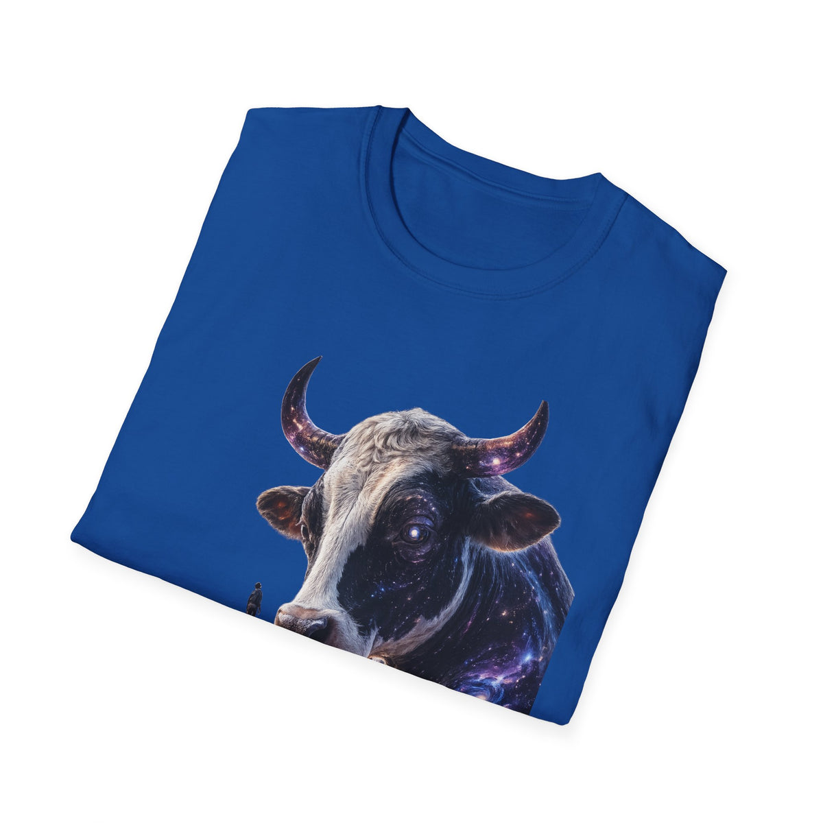 Cosmic Cow Shirt, Space Animal Graphic Tee, Surreal Galaxy Cow Design, Aesthetic Sci-Fi Art T-Shirt, Unique Cosmic Streetwear