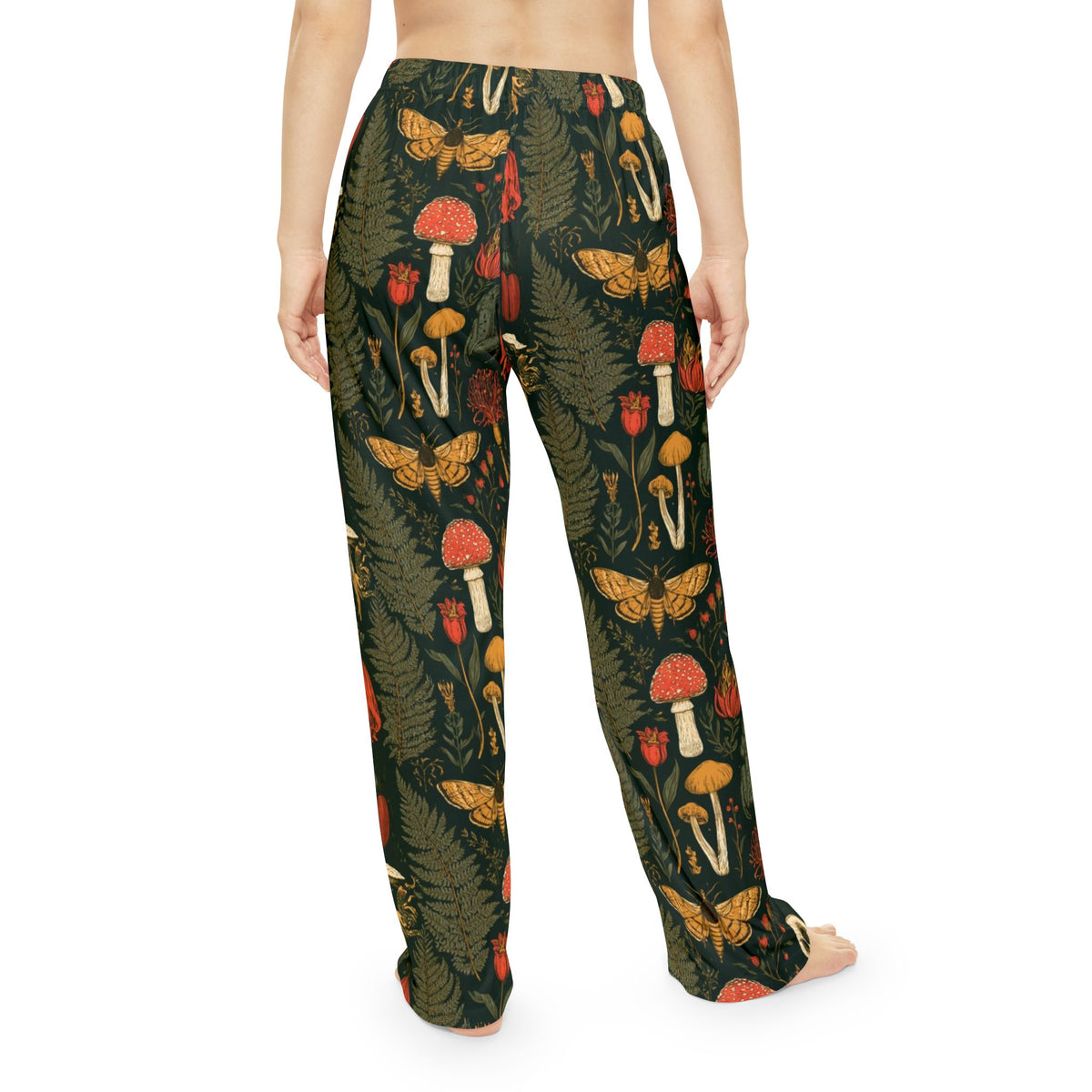 Cabinet of Curiosities Pajama Pants | Fern Moth & Mushroom Print