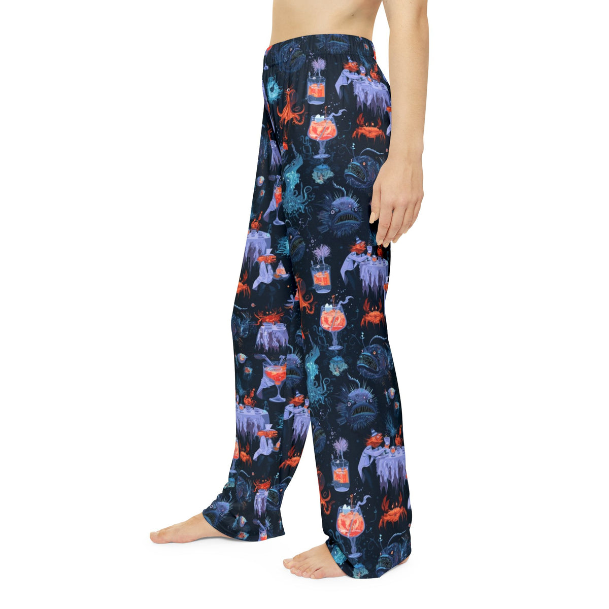 Deep Sea Cocktail Party Pajama Pants | Anglerfish & Octopus Print