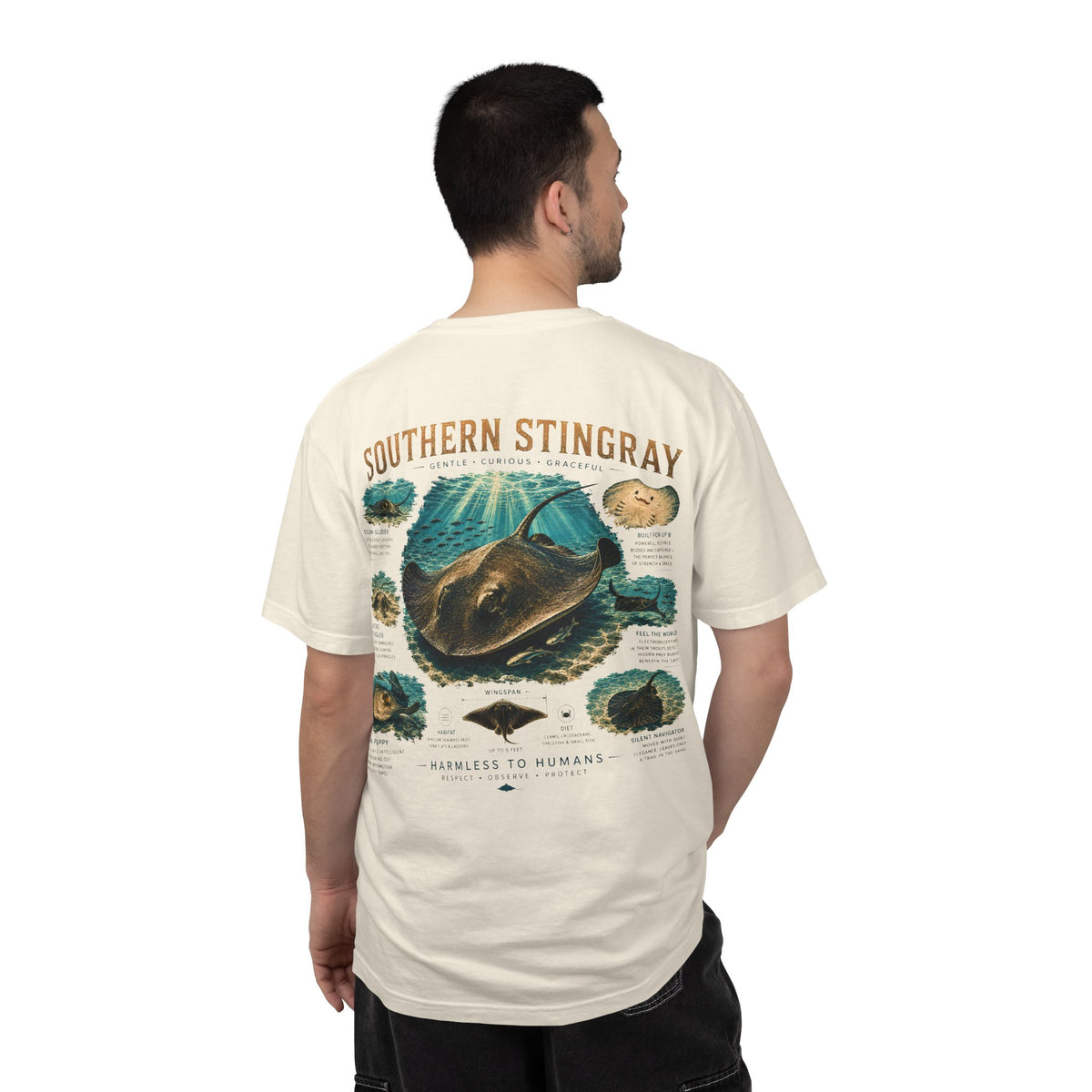 Southern Stingray Shirt | Ocean Puppy Tee | Stingray Lover Gift | Inspired by Cayman Encounters | Marine Life Graphic T-Shirt