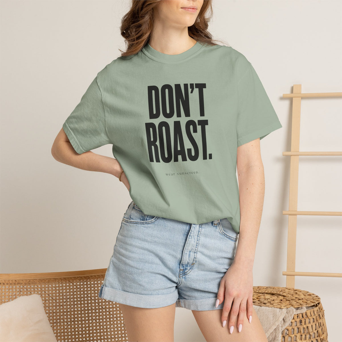 Don't Roast Wear Sunscreen Shirt | Minimalist Summer Graphic Tee | Comfort Colors 1717