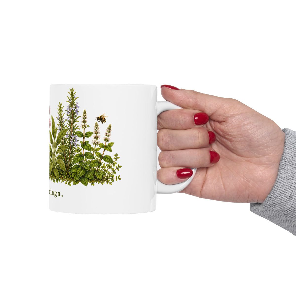 Slow Mornings Ceramic Mug | Botanical Coffee Mug | Wildflower Nature Gift | 11oz & 15oz