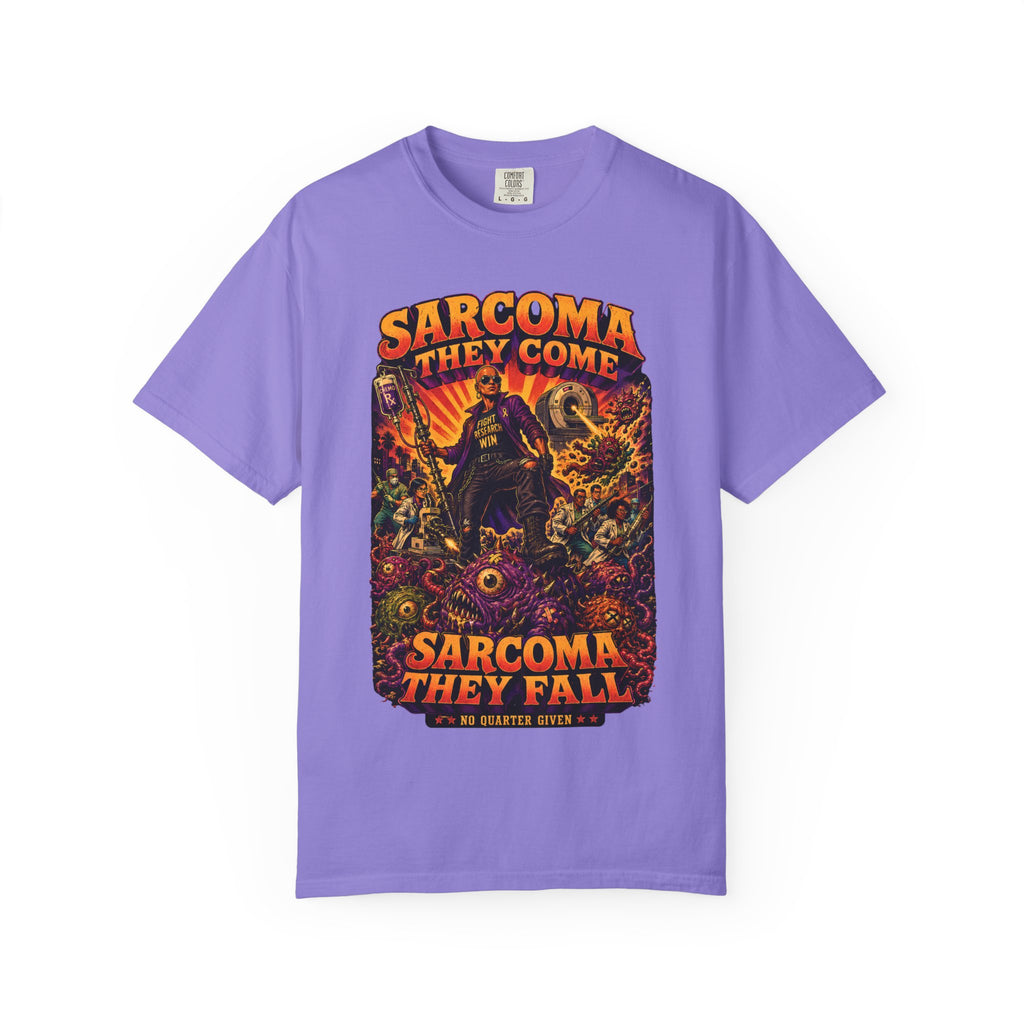 Sarcoma They Come Sarcoma They Fall Shirt | Vintage Grindhouse Horror Poster Tee | Sarcoma Awareness Gift | Fight Research Win