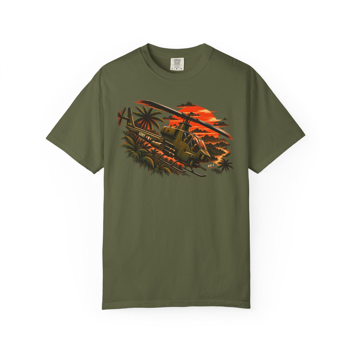 AH-1 Cobra Helicopter Shirt, Vintage Military Aviation Tee, Army Attack Helicopter Graphic, Comfort Colors Pilot Gift