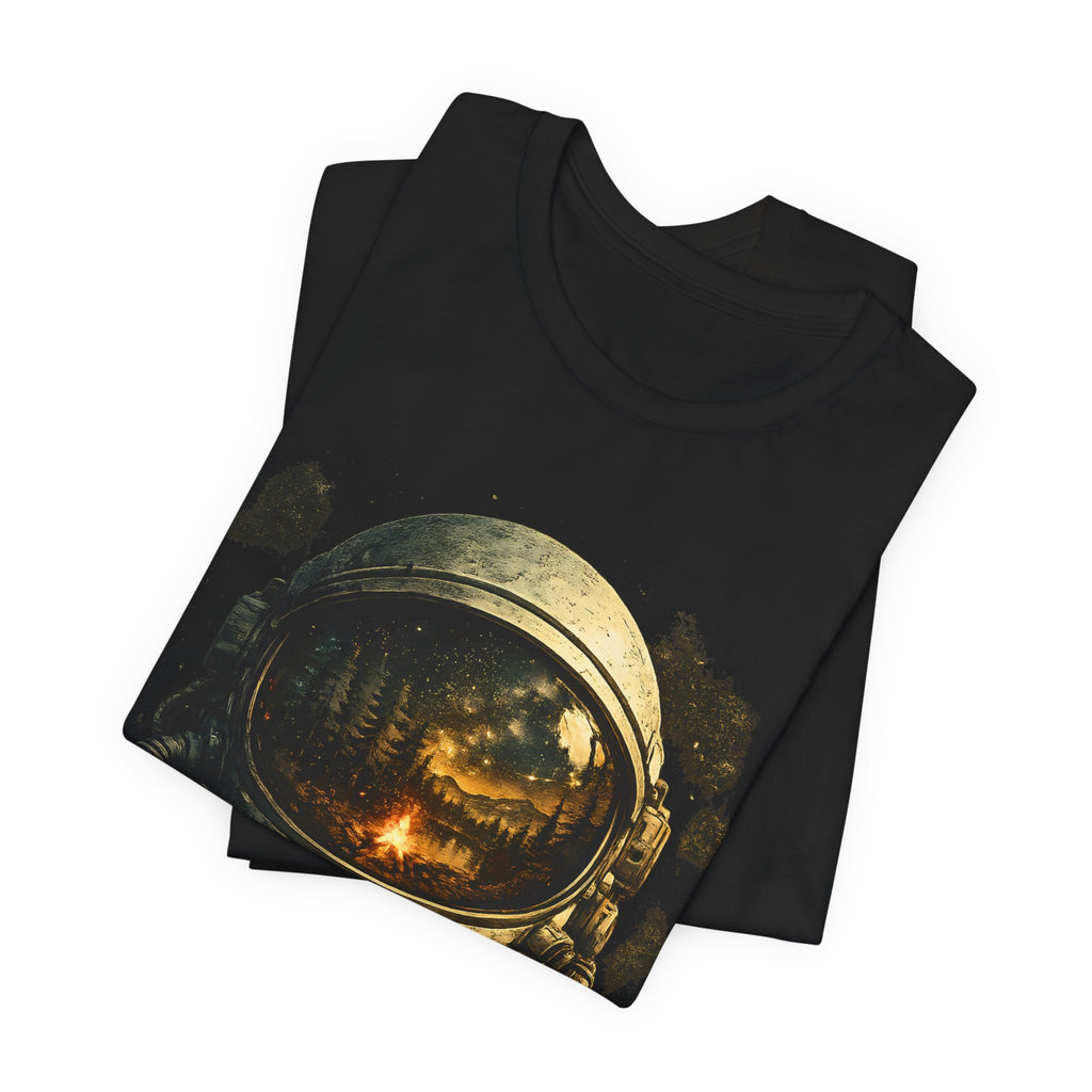 Signal Lost Astronaut Shirt, Camping Space Tee, Nature Escape Graphic, Cosmic Wilderness Stargazing Outdoor Shirt