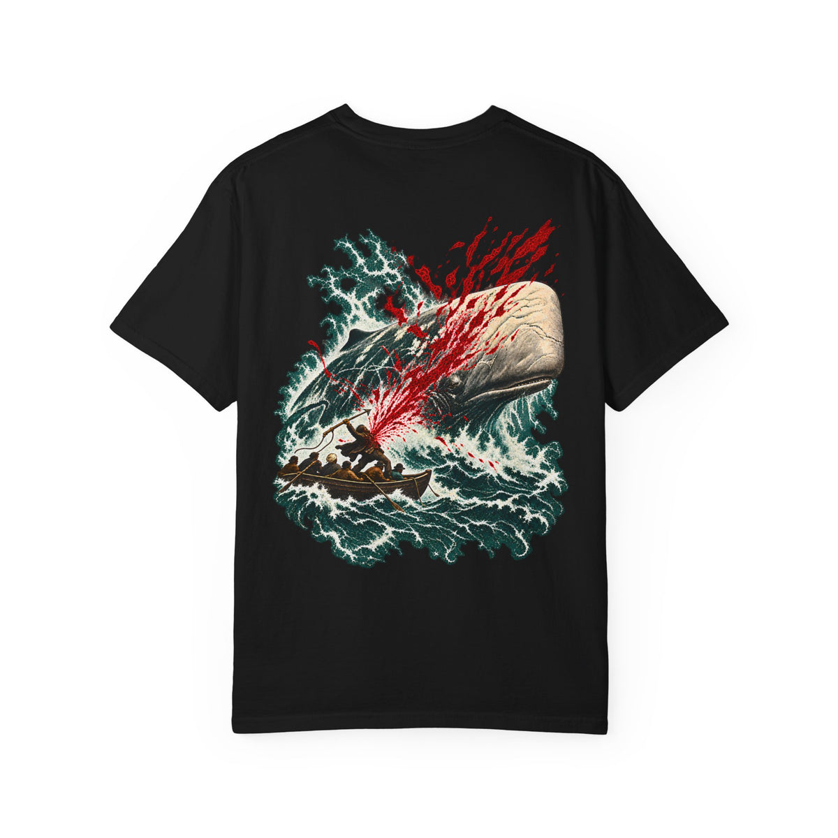 Moby Dick Shirt, Comfort Colors Captain Ahab Tee, Herman Melville Literary Gift, Nautical Whale Graphic, Book Lover Front and Back Print