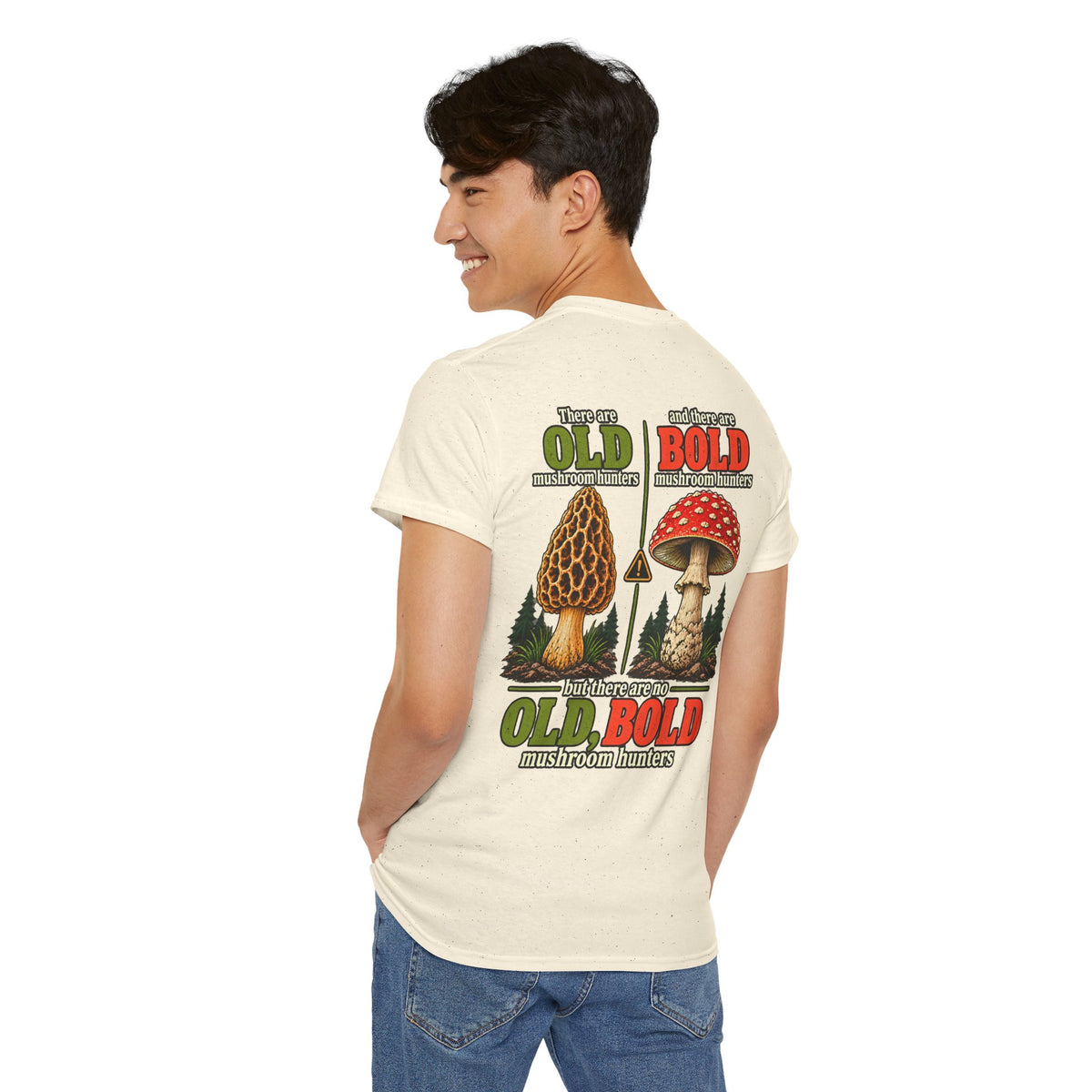 Funny Mushroom Hunting Shirt, Morel Forager Gift, Mycology Lover Tee, Fungi Foraging Outdoor Graphic T-Shirt