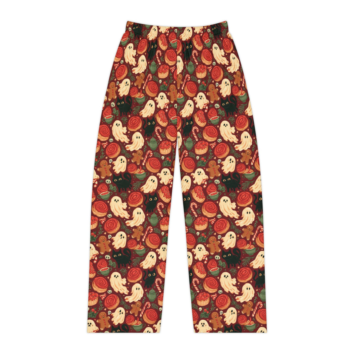 Haunted Christmas Bakery Pajama Pants | Ghosts Black Cats