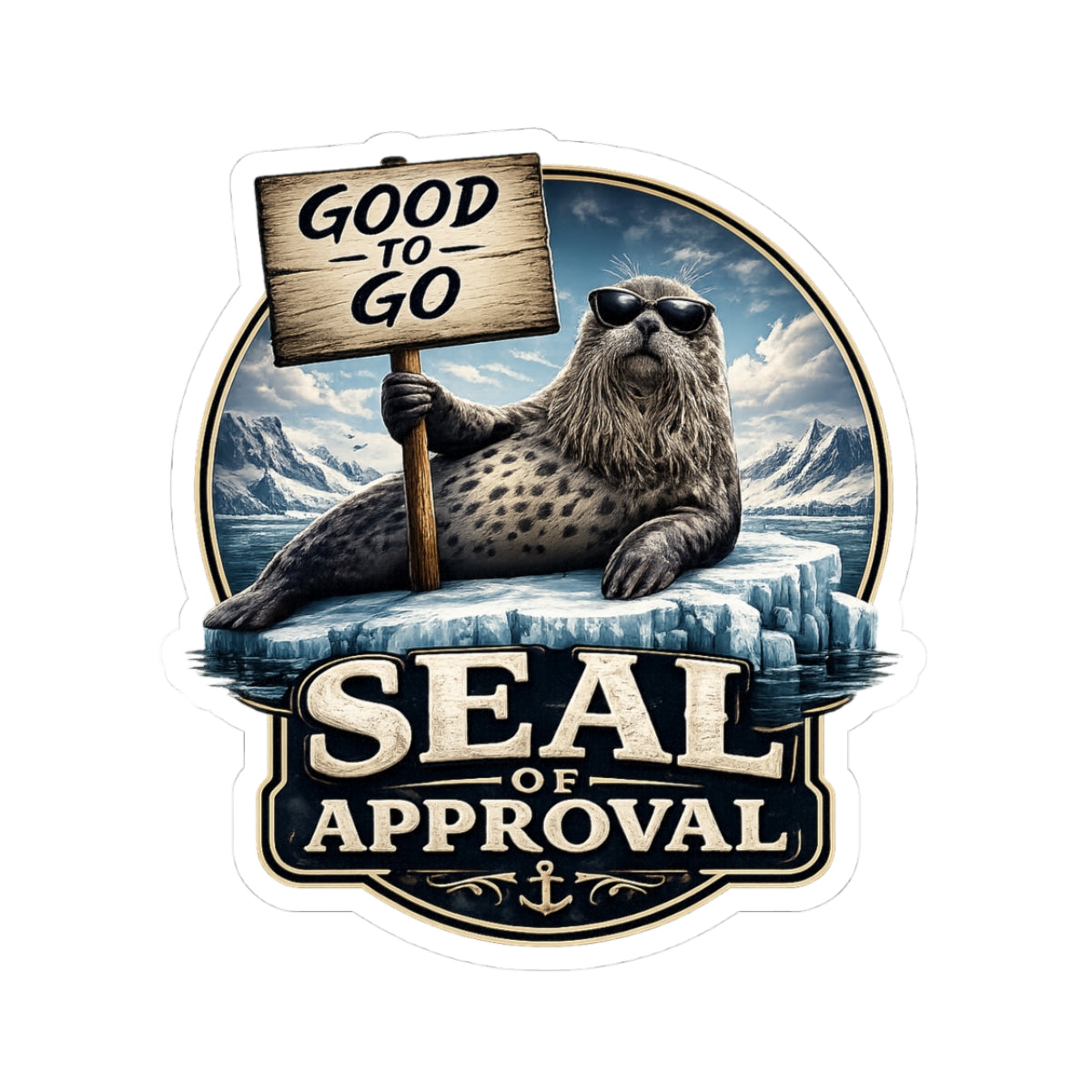 Seal Approval Sticker, Funny Seal Pun Vinyl Decal