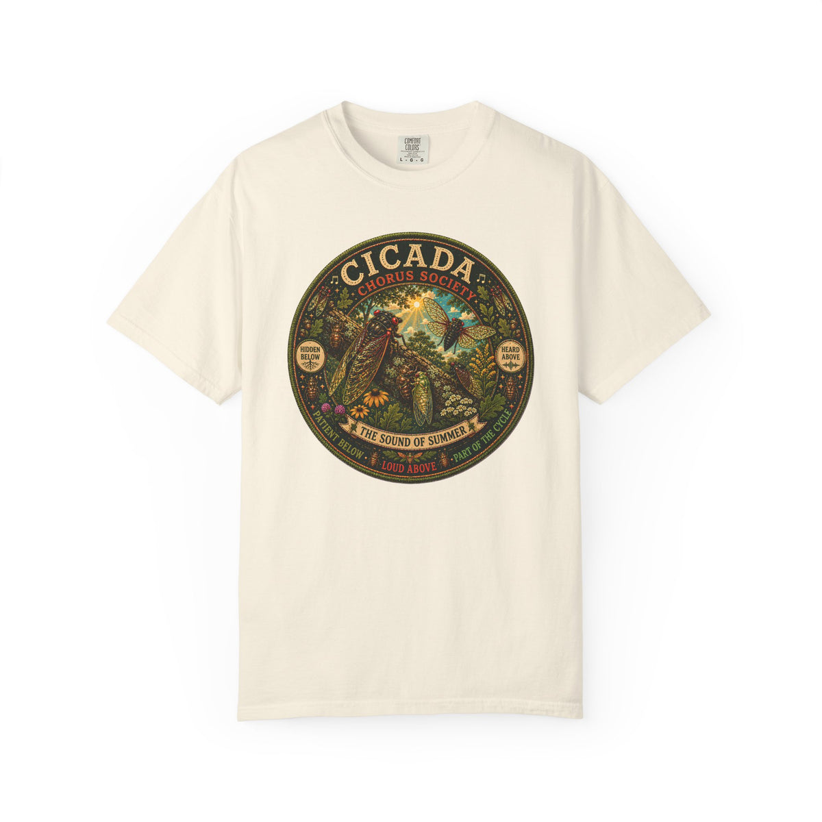 Cicada Chorus Society Shirt, Cicada T-Shirt, Nature Lover Tee, Entomology Gift, Summer Insect Shirt, Woodland Graphic Tee
