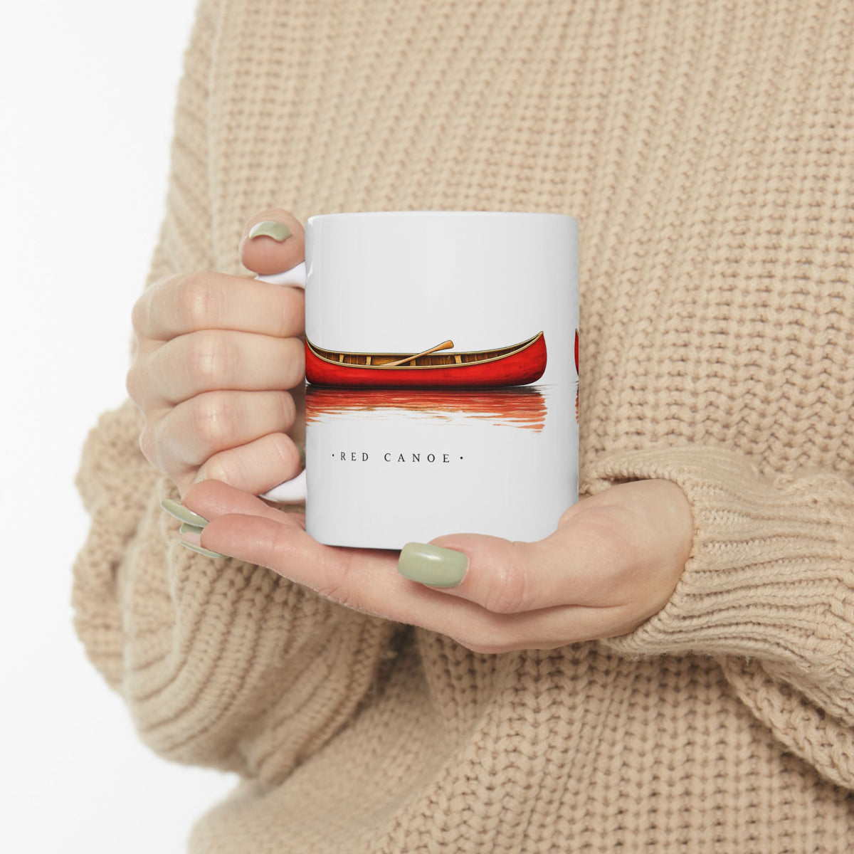 Red Canoe Ceramic Coffee Mug | Canoe Lover Gift | Lake House Mug | 11oz & 15oz