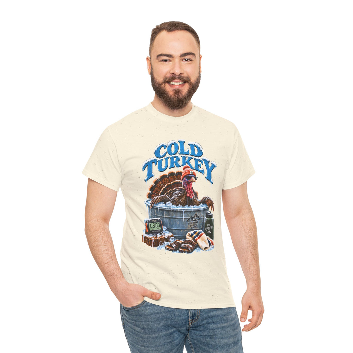 Cold Turkey Shirt, Funny Turkey T-Shirt, Ice Bath Shirt, Cold Plunge Tee, Thanksgiving Humor Gift, Funny Gildan Graphic Tee