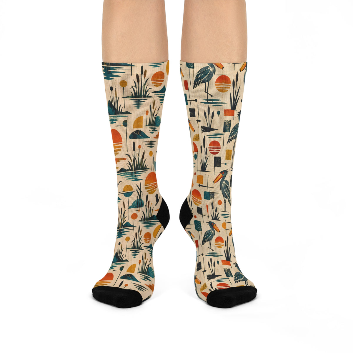 Shoebill Socks, Bird Lover Gift, Birdwatcher Socks, Funny Bird Socks, Wildlife Gift, Birder Accessories, Retro Animal Socks