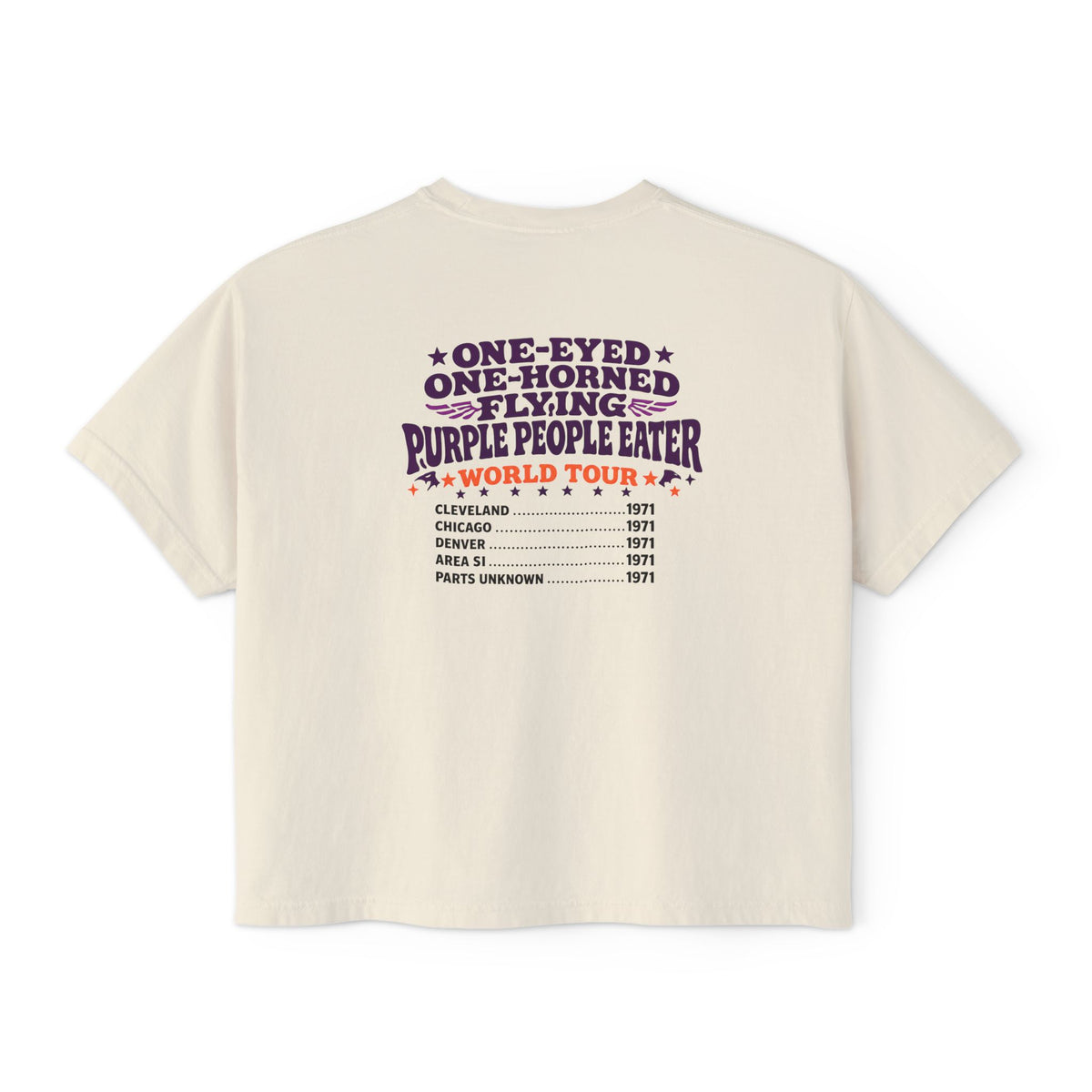 Flying Monster World Tour Shirt | Retro Concert Poster Graphic Tee | Funny Psychedelic Rock Monster T-Shirt