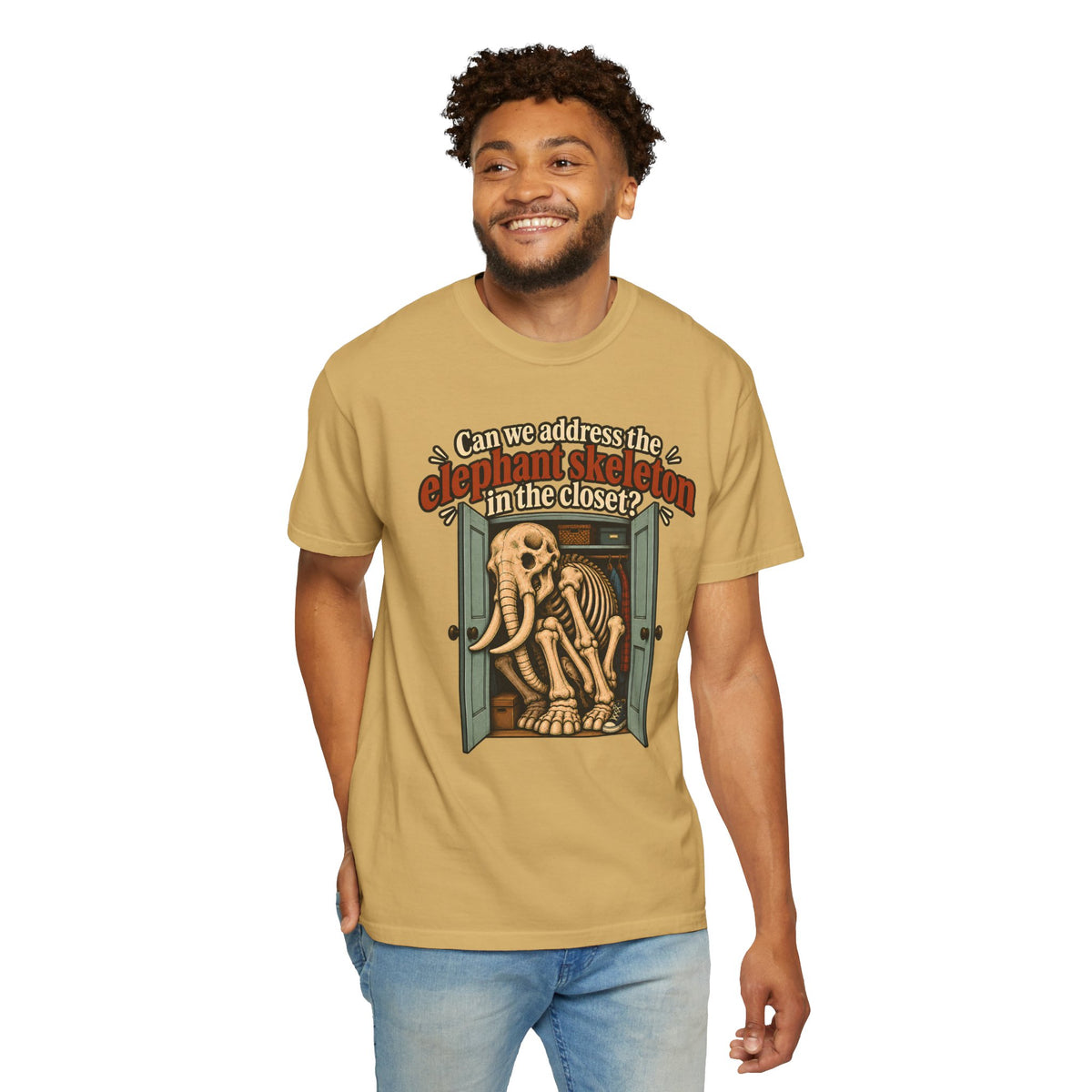 Elephant Skeleton Shirt, Funny Skeleton T Shirt, Elephant in the Room Tee, Weird Graphic Tee, Vintage Halloween Shirt, Funny Saying Gift