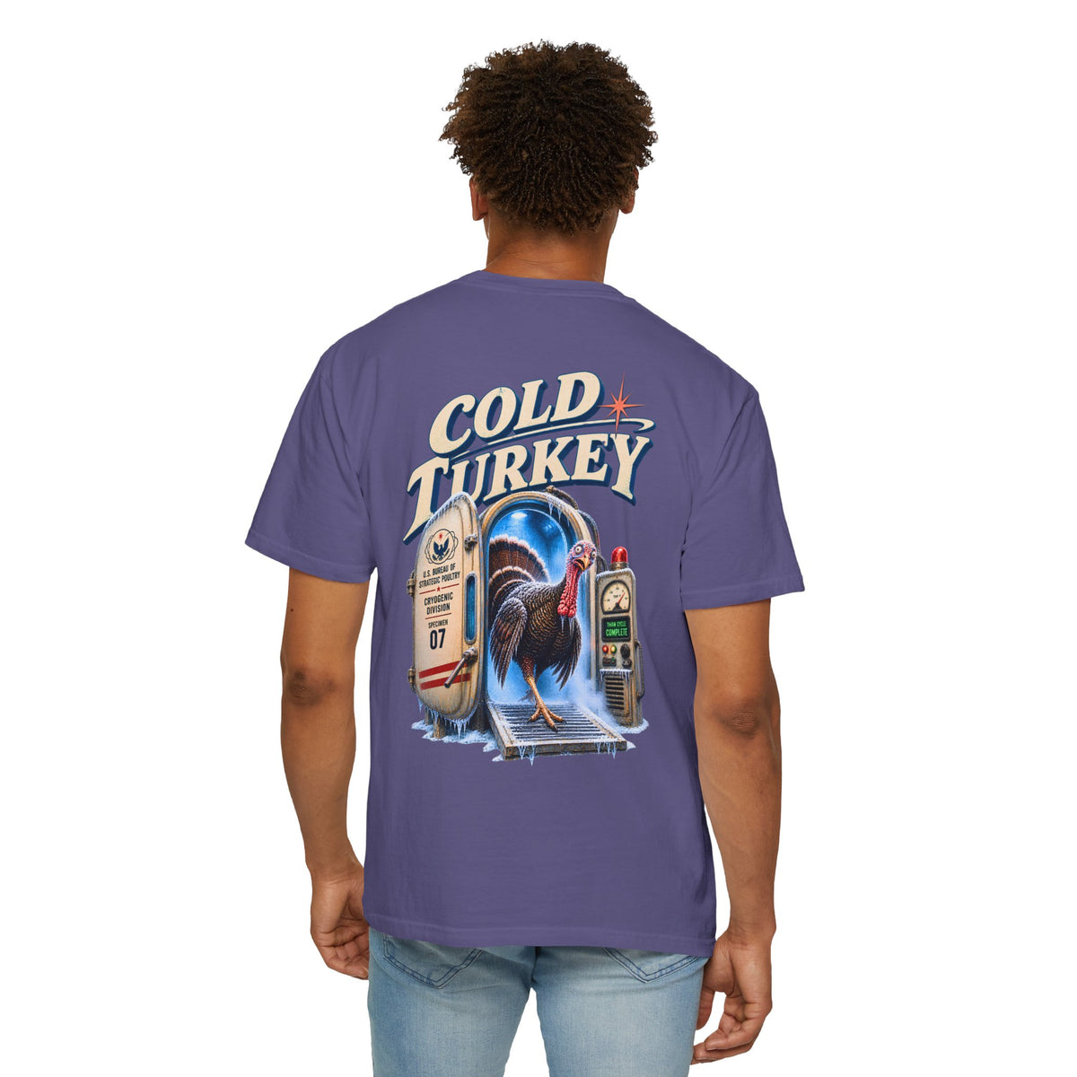 Cold Turkey Cryogenic Experiment Shirt, Funny Turkey Graphic Tee, Retro Sci Fi Thanksgiving Shirt, Weird Turkey T Shirt, Vintage Science Tee