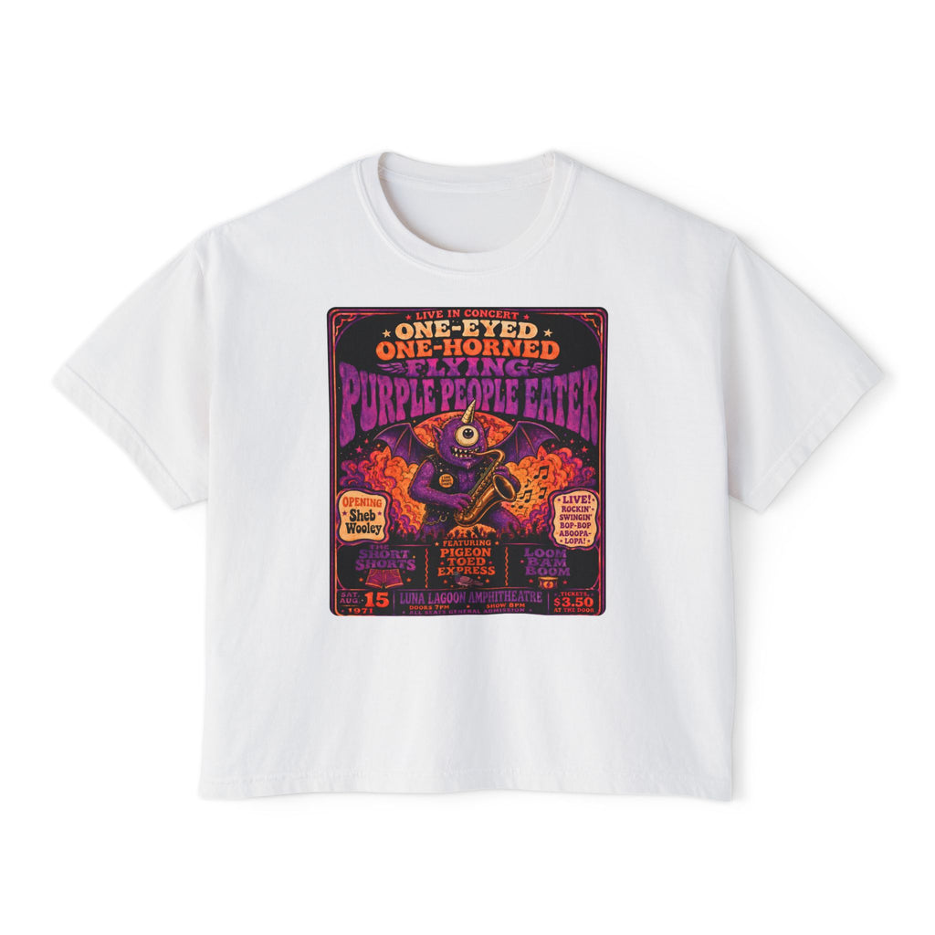 Flying Monster World Tour Shirt | Retro Concert Poster Graphic Tee | Funny Psychedelic Rock Monster T-Shirt