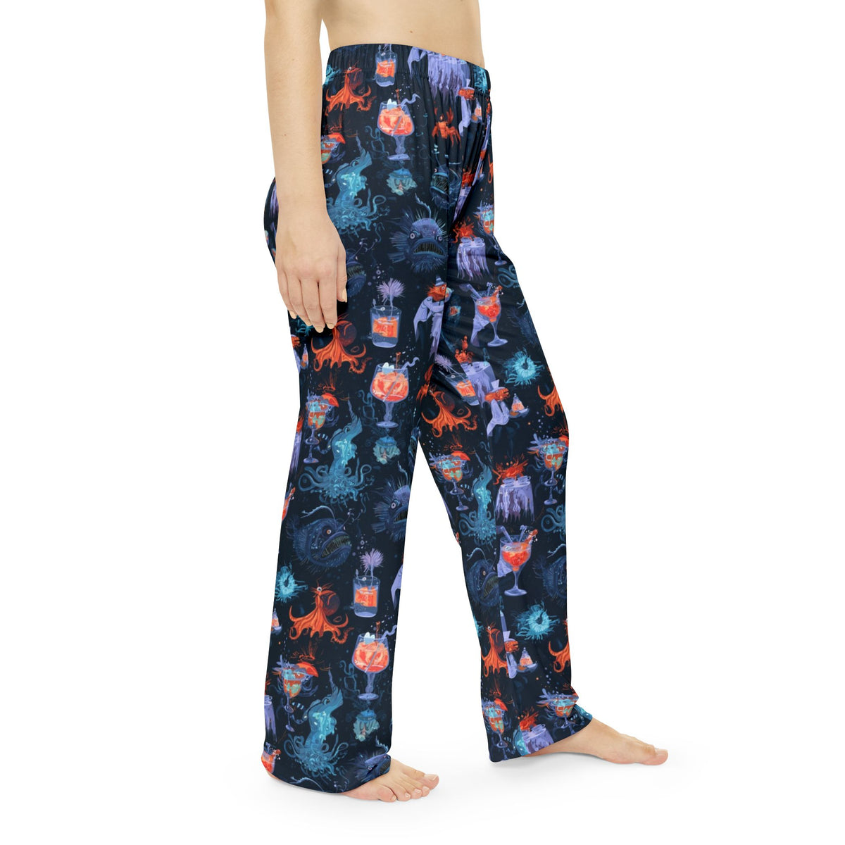 Deep Sea Cocktail Party Pajama Pants | Anglerfish & Octopus Print