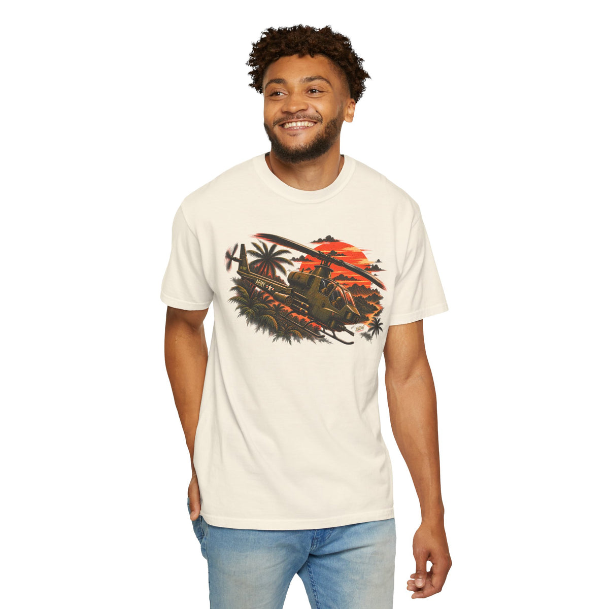 AH-1 Cobra Helicopter Shirt, Vintage Military Aviation Tee, Army Attack Helicopter Graphic, Comfort Colors Pilot Gift