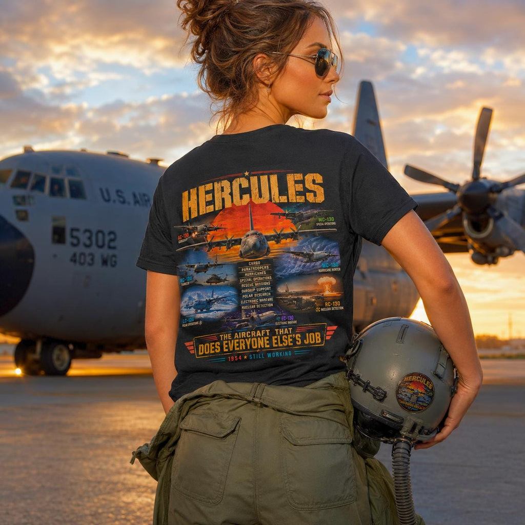 Hercules Aircraft T-shirt | C-130 Transport Plane Military Tee