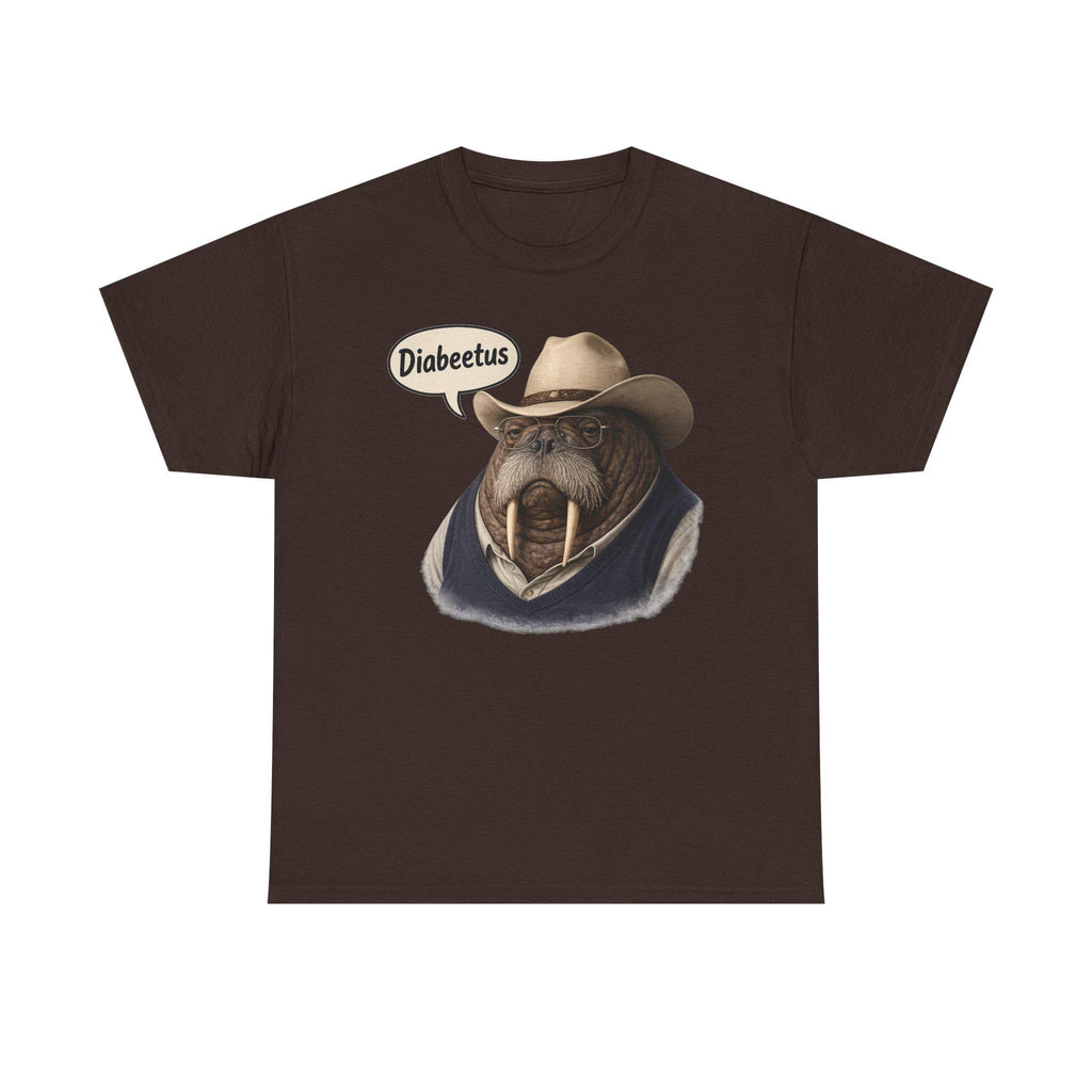 Funny Walrus Cowboy Shirt, Diabetes Humor Western Graphic Tee