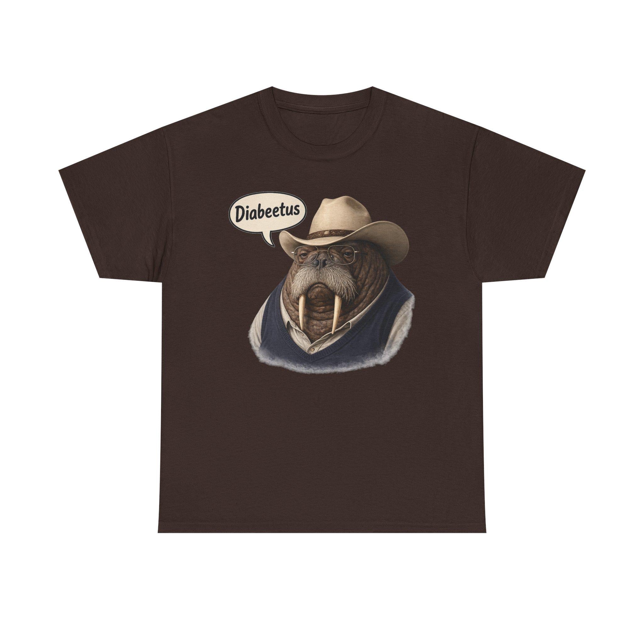 Funny Walrus Cowboy Shirt, Diabetes Humor Western Graphic Tee
