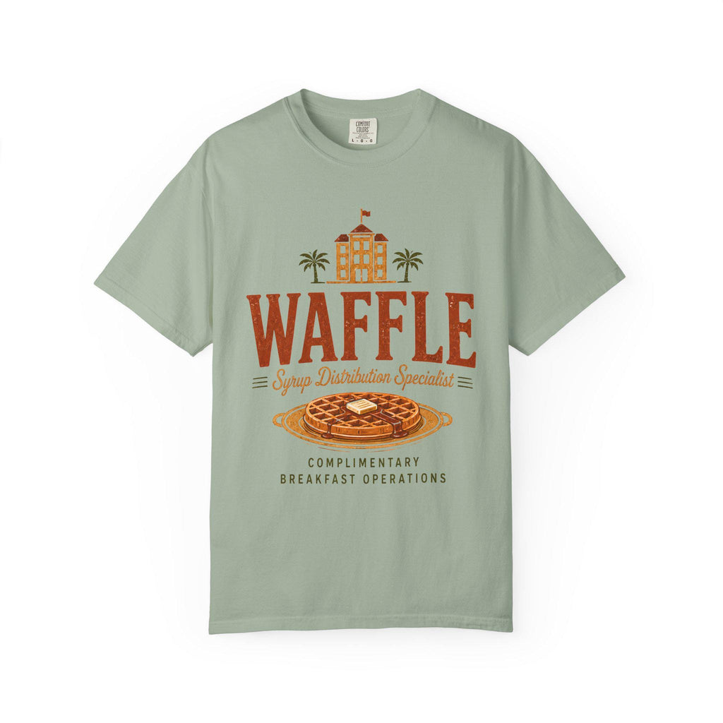 Waffle Syrup Distribution Specialist T-Shirt | Breakfast Illustration