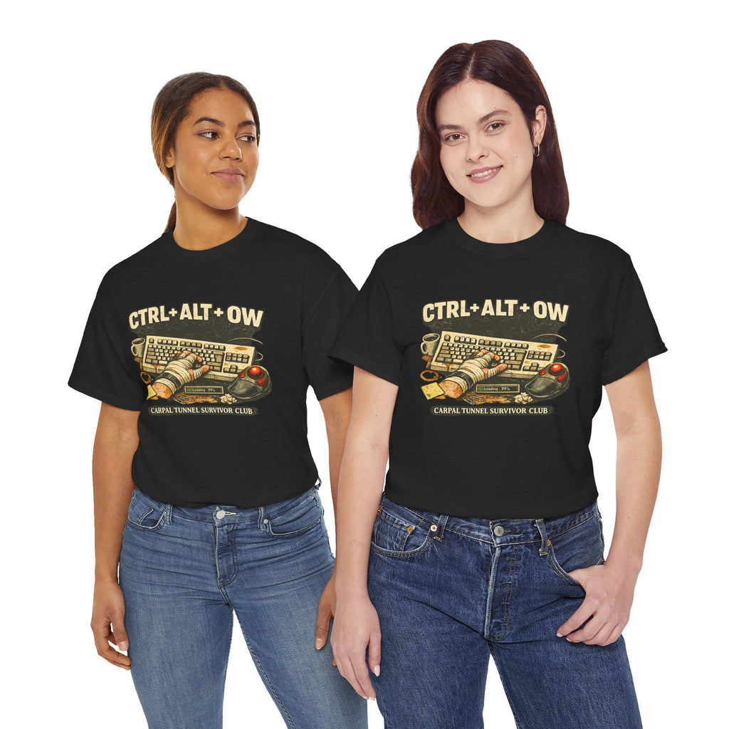 CTRL ALT OW Carpal Tunnel Survivor Club Tee, Funny Office Gamer Gift