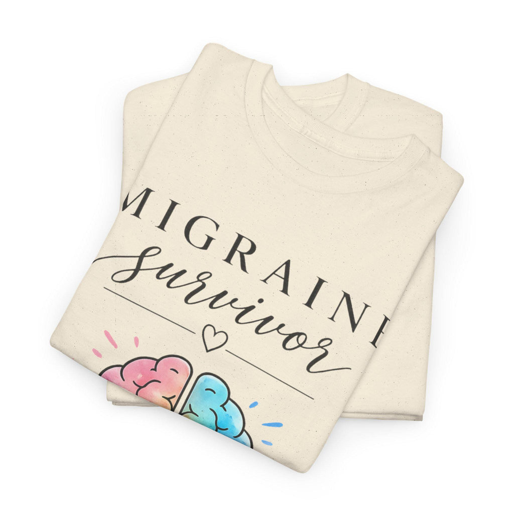Migraine Survivor Shirt | Colorful Brain Graphic Tee, Mental Health Awareness