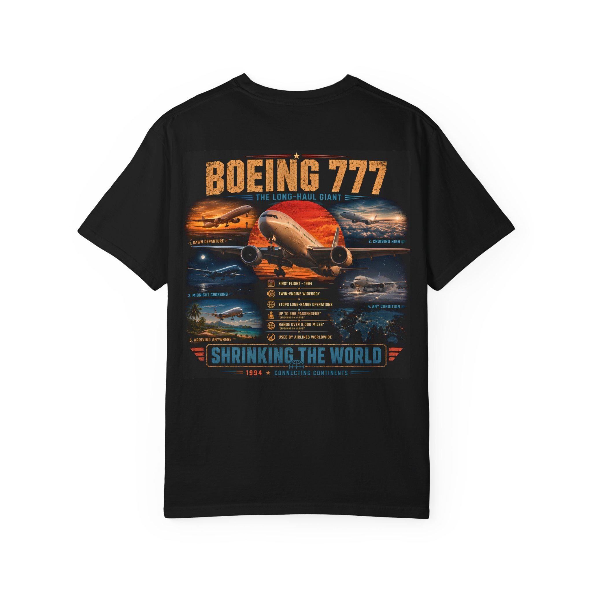 Boeing 777 Aviation T-Shirt | Long-Haul Airliner Graphic Tee